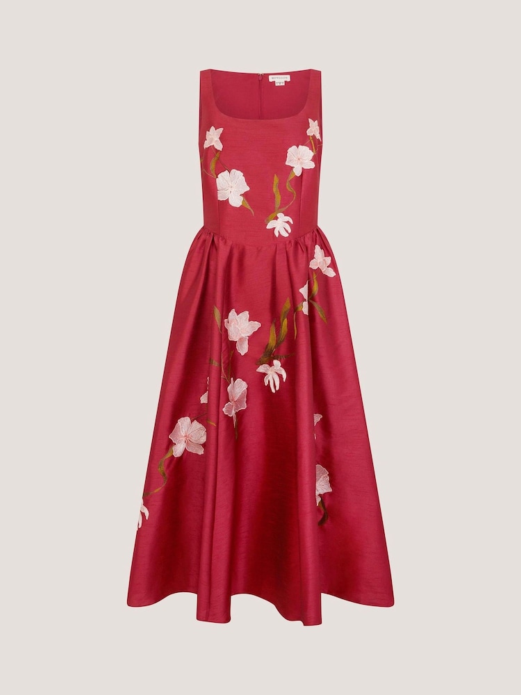 Monsoon Pink Anya Flare Midi Dress - Image 5 of 5 Monsoon Pink Anya Flare Midi Dress - Image 5 of 5