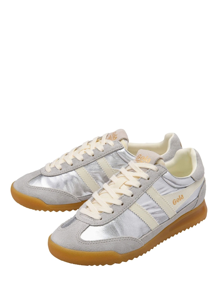 Gola Silver Firefly Metallic Trainers - Image 2 of 5