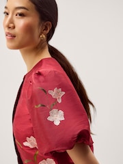 Monsoon Pink Anya Puff Sleeve Jacket - Image 4 of 5