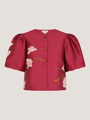 Monsoon Pink Anya Puff Sleeve Jacket - Image 5 of 5