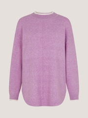 Monsoon Purple Tori Oversized Tipped Jumper - Image 5 of 5