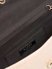 Lipsy Nude Weave Envelope Clutch Bag - Image 7 of 8