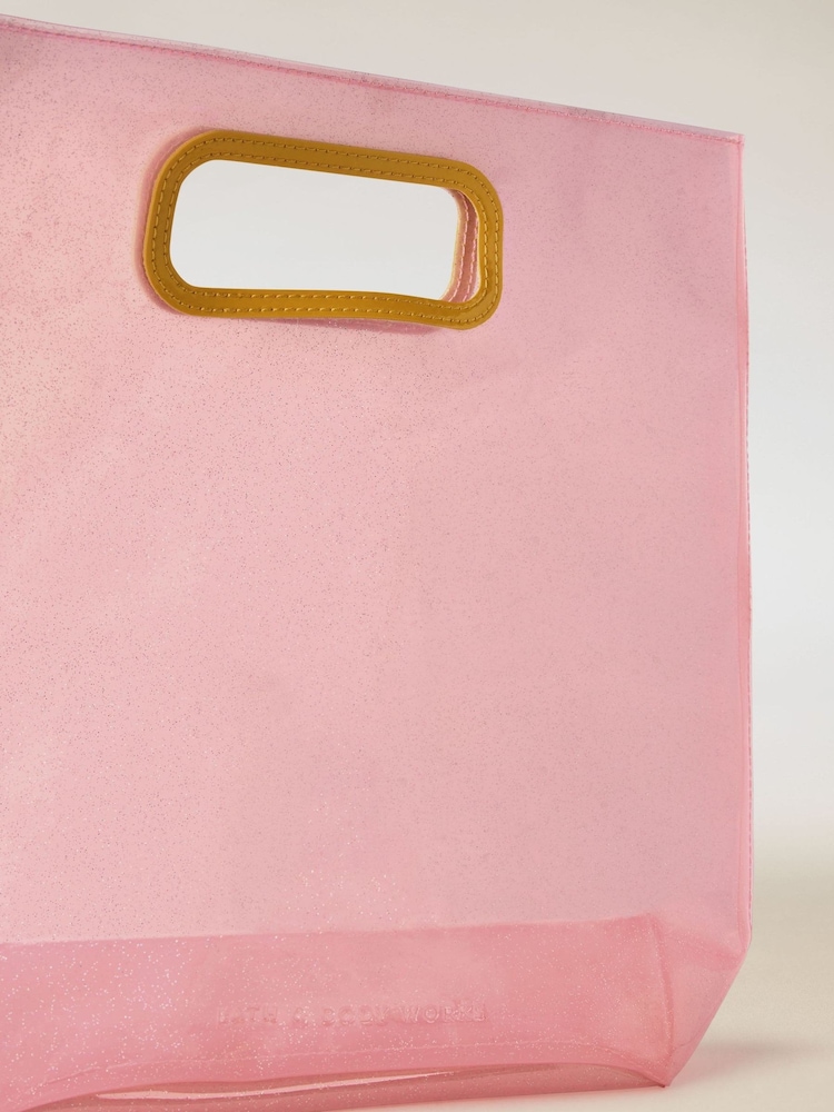 Bath & Body Works Clear Pink Gift Bag - Image 2 of 2