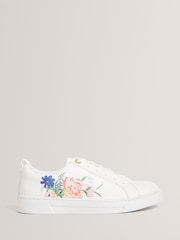 Ted Baker White KAIILA Printed Detail Trainers - Image 1 of 3
