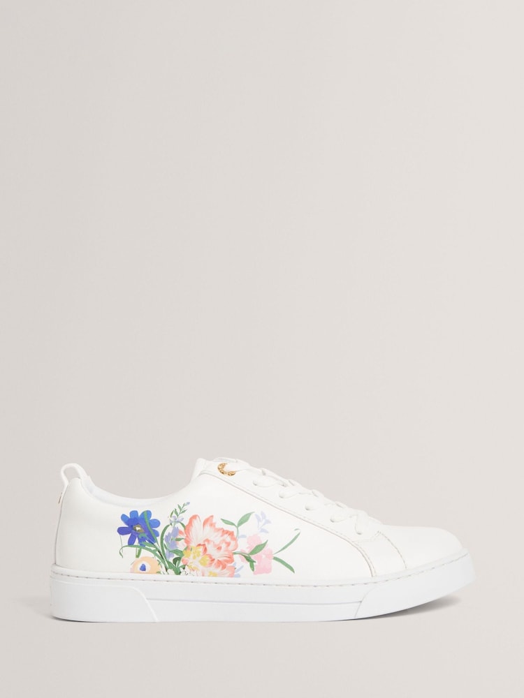 Ted Baker White KAIILA Printed Detail Trainers - Image 1 of 3