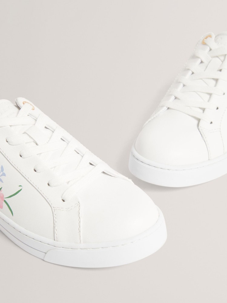 Ted Baker White KAIILA Printed Detail Trainers - Image 3 of 3