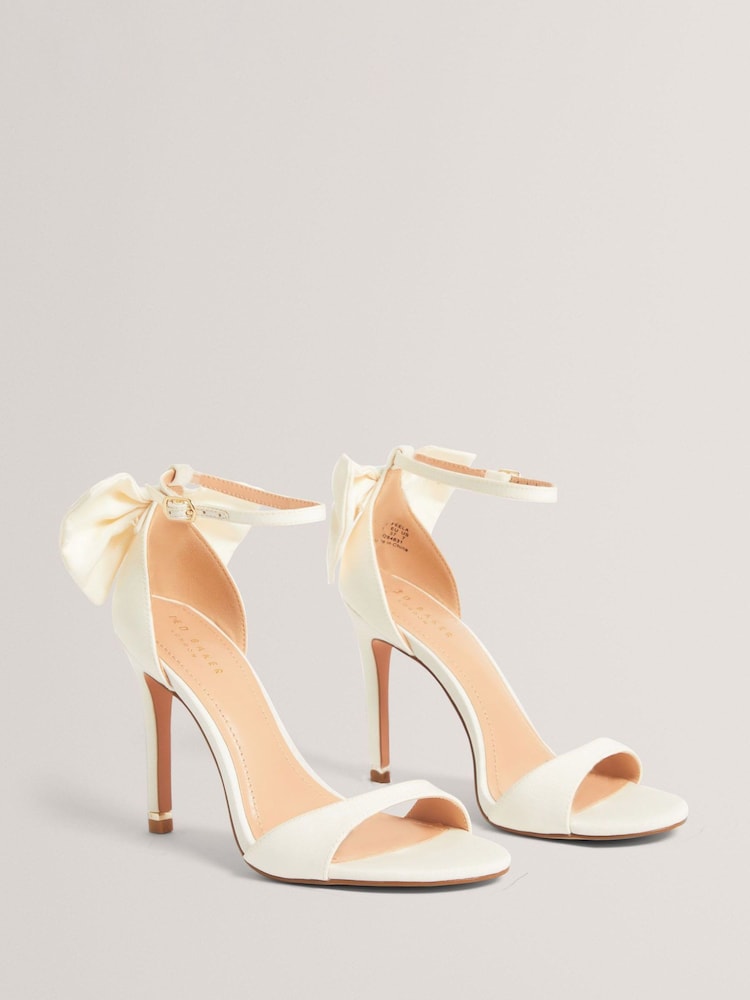 Ted Baker Cream Sofeela Bow Detail Sandals - Image 2 of 4 Ted Baker Cream Sofeela Bow Detail Sandals - Image 2 of 4