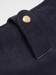 Friends Like These Navy Suedette Scrunch Chain Shoulder Bag - Image 6 of 8