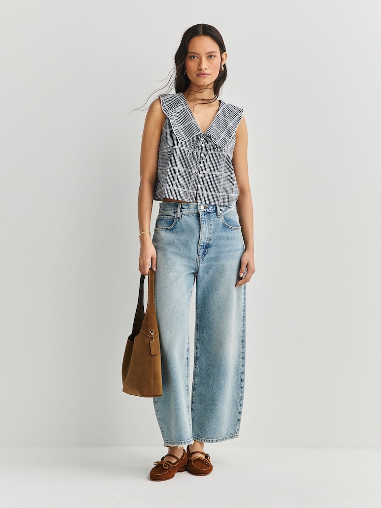 Free People Blue Waiting For Me Top - Image 2 of 7