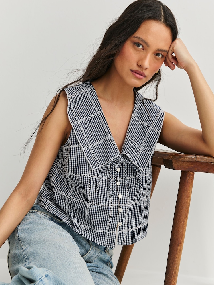 Free People Blue Waiting For Me Top - Image 7 of 7