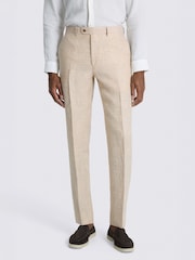 بنطلون بدلة كتّان Delave تلبيس رشيق من MOSS - Image 1 of 3