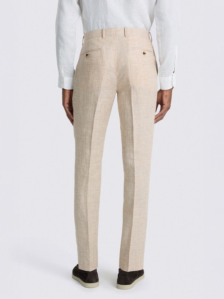 بنطلون بدلة كتّان Delave تلبيس رشيق من MOSS - Image 2 of 3