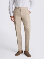 MOSS Tailored Fit Delave Linen Suit Trousers - صورة 1 من 3