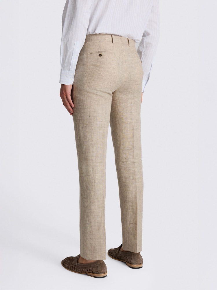 MOSS Tailored Fit Delave Linen Suit Trousers - صورة 2 من 3