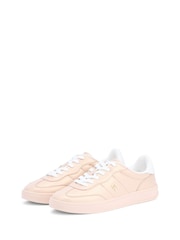 Tommy Hilfiger Pink Monogram Leather Trainers - Image 3 of 5