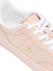 Tommy Hilfiger Pink Monogram Leather Trainers - Image 5 of 5