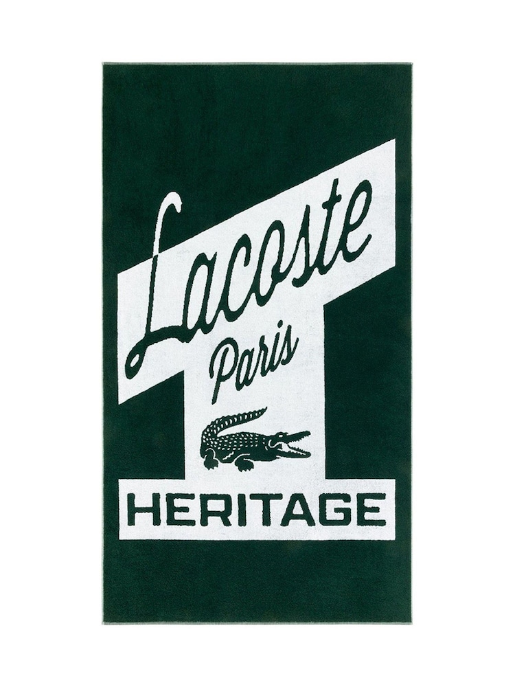 Lacoste Vert Retro Beach Towel - Image 2 of 4