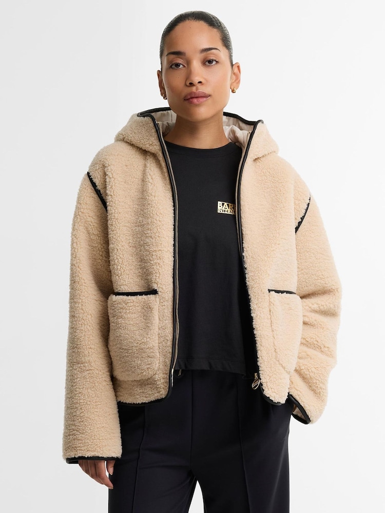 Barbour International Cream Ramona Fleece Casual Jacket - Image 1 of 7 Barbour International Cream Ramona Fleece Casual Jacket - Image 1 of 7