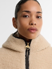 Barbour International Cream Ramona Fleece Casual Jacket - Image 6 of 7