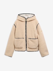 Barbour International Cream Ramona Fleece Casual Jacket - Image 7 of 7