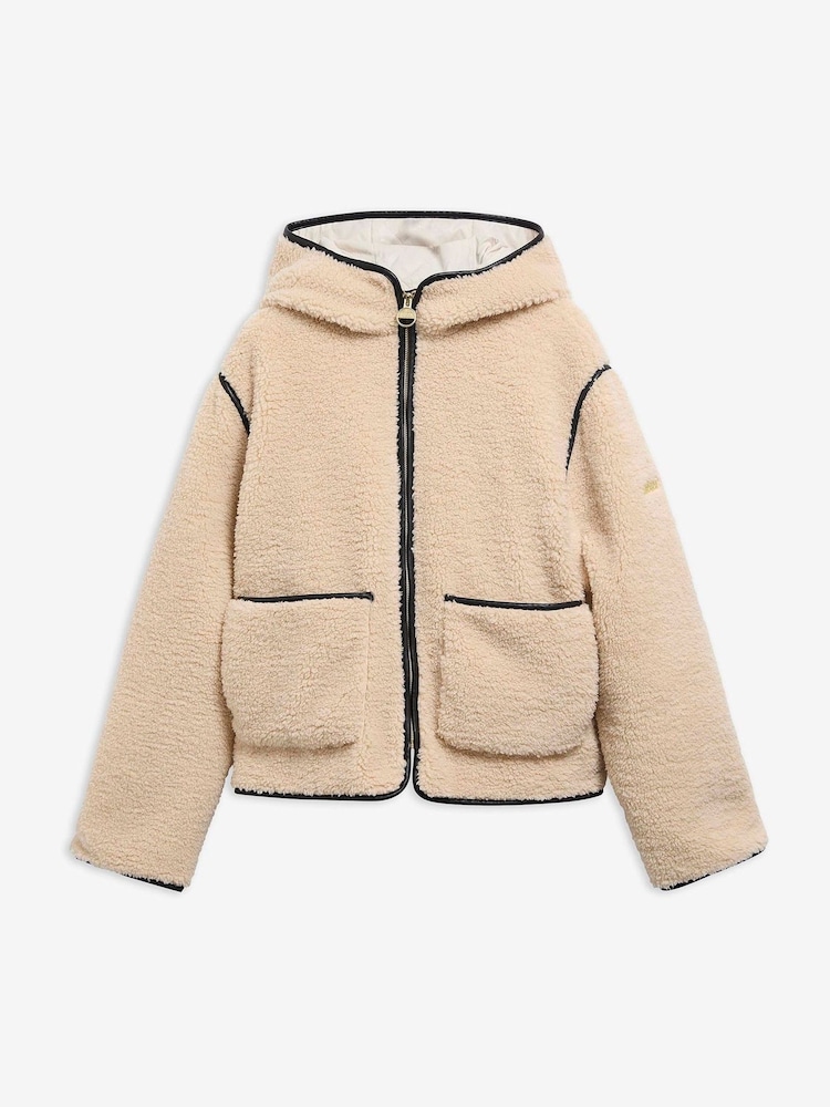 Barbour International Cream Ramona Fleece Casual Jacket - Image 7 of 7 Barbour International Cream Ramona Fleece Casual Jacket - Image 7 of 7