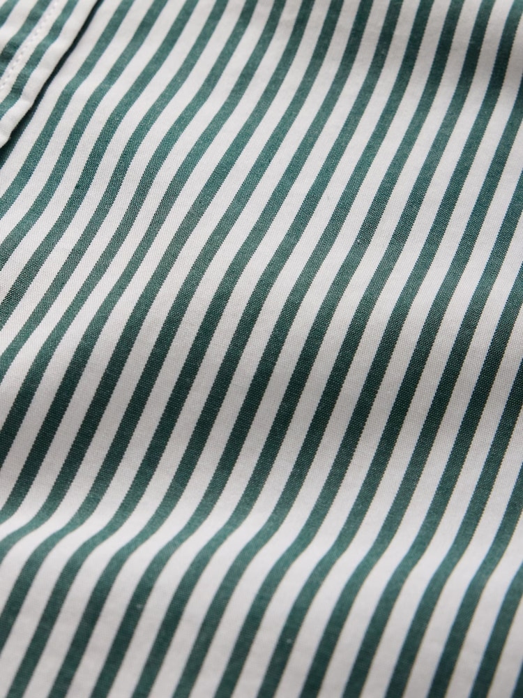 Gap Green stripe Cotton Poplin Classic Shirt - Image 4 of 4 Gap Green stripe Cotton Poplin Classic Shirt - Image 4 of 4
