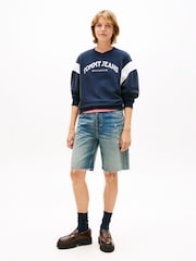 Tommy Jeans Contrast Logo Embroidery Boxy Sweatshirt - Imaginea 2 din 5