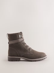 Chocolate Brown Casual Lace-Up Ankle Boots - Image 1 of 5