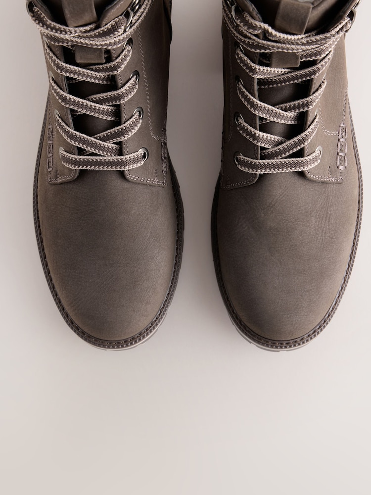 巧克力棕色 - Casual Lace-Up Ankle Boots - 图片10 / 10