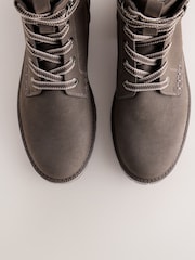 Chocolate Brown Casual Lace-Up Ankle Boots - Image 3 of 5