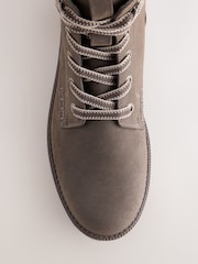 Chocolate Brown Casual Lace-Up Ankle Boots - Image 4 of 5
