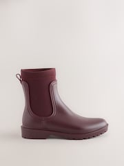 Бургундия қызылы - Тазаланған табанмен қапталған миди резеңке етік - 5суретінің 2 суреті