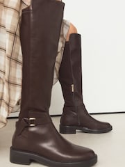 Czekoladowy brąz - Forever Comfort® Knot Knee High Rider Boots - Obraz 3 z 10