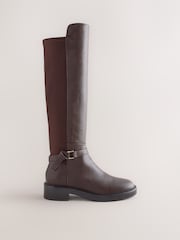 Czekoladowy brąz - Forever Comfort® Knot Knee High Rider Boots - Obraz 6 z 10