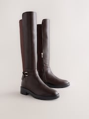 Czekoladowy brąz - Forever Comfort® Knot Knee High Rider Boots - Obraz 7 z 10
