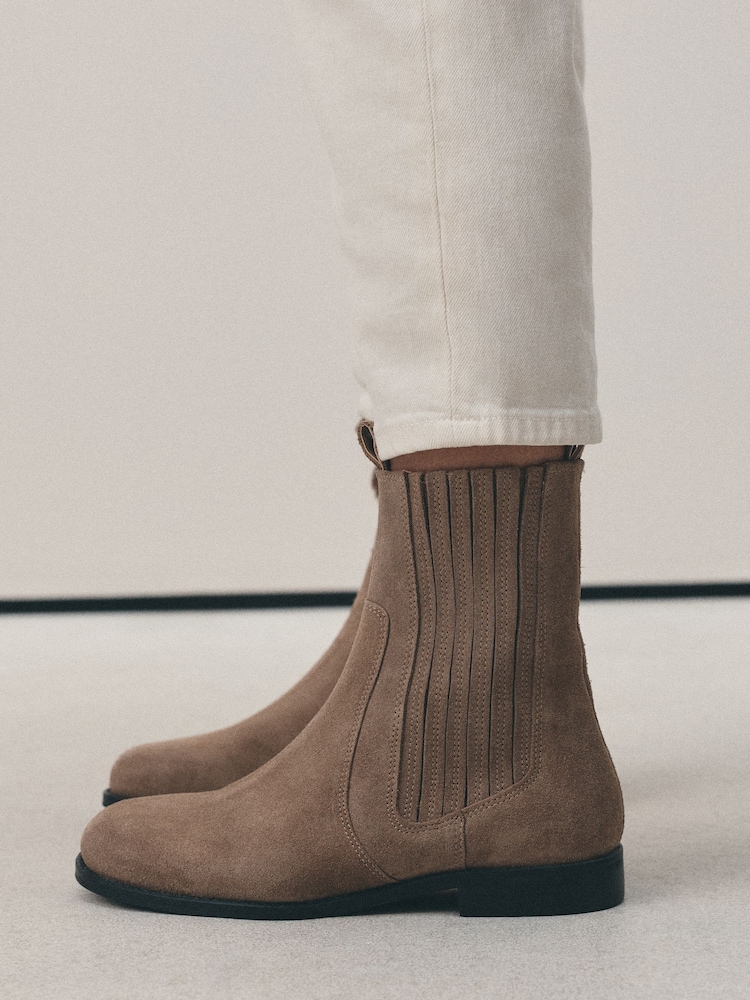 Ουδέτερο - Forever Comfort® Scround Toe Leather Chelsea Boots - Εικόνα 1 από 3 Ουδέτερο - Forever Comfort® Scround Toe Leather Chelsea Boots - Εικόνα 1 από 3