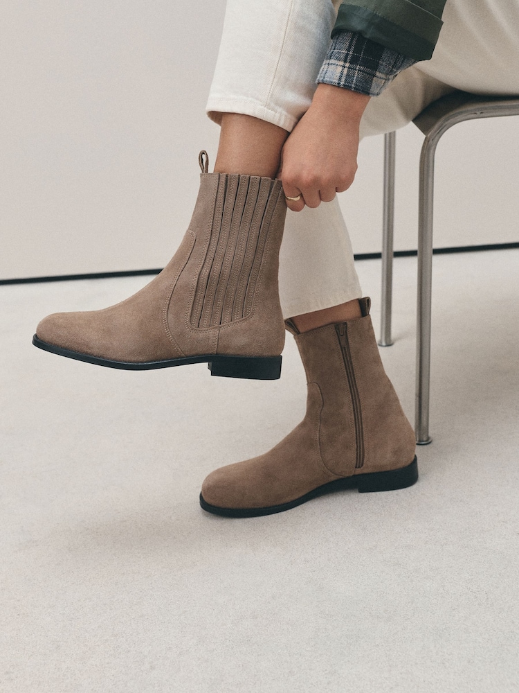 Ουδέτερο - Forever Comfort® Scround Toe Leather Chelsea Boots - Εικόνα 3 από 3 Ουδέτερο - Forever Comfort® Scround Toe Leather Chelsea Boots - Εικόνα 3 από 3