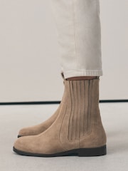 Neutral Forever Comfort® Suede Scround Toe Leather Chelsea Boots - Image 4 of 10