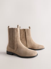 Neutral Forever Comfort® Suede Scround Toe Leather Chelsea Boots - Image 7 of 10