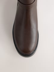 Chocolate Brown Standard fit Forever Comfort® Chelsea Knot Ankle Boots - Image 3 of 5