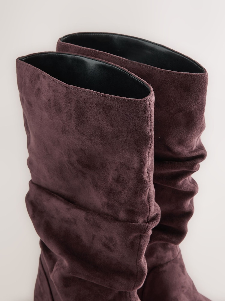 Chocolate Brown Standard fit Forever Comfort® Slouch Pointed Toe Kitten Heel Boots - Image 5 of 5 Chocolate Brown Standard fit Forever Comfort® Slouch Pointed Toe Kitten Heel Boots - Image 5 of 5