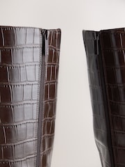 Čokoladno rjava - Koničasti škornji do kolen Forever Comfort® - Slika 5 iz 5