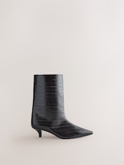 Burgundy Red Forever Comfort® Point Toe Eel Midi Boots - Image 1 of 5