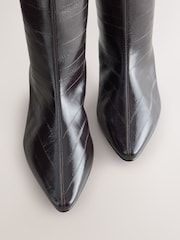 Burgundy Red Forever Comfort® Point Toe Eel Midi Boots - Image 3 of 5