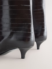 Burgundy Red Forever Comfort® Point Toe Eel Midi Boots - Image 4 of 5