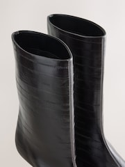Burgundy Red Forever Comfort® Point Toe Eel Midi Boots - Image 5 of 5