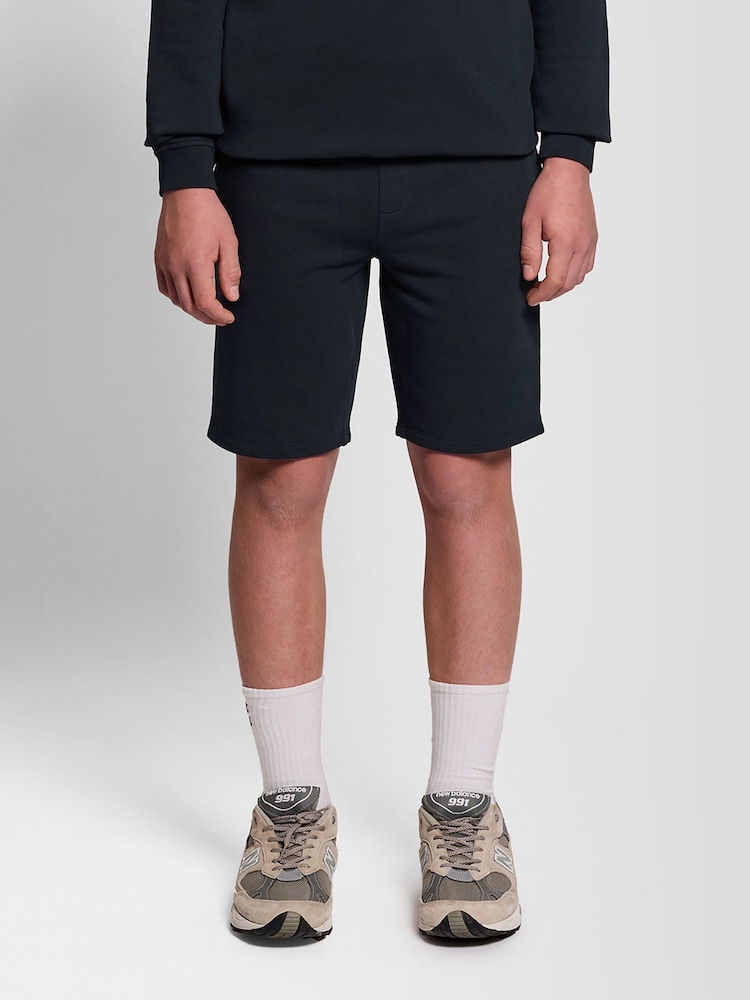 Lyle & Scott Navy Sweat Shorts - Image 2 of 5