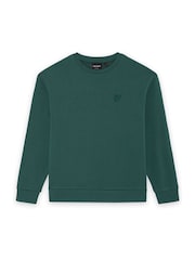 أخضر - Lyle & Scott Heavy Weight Drop Shoulder Crew Jumper - صورة 1 من 1