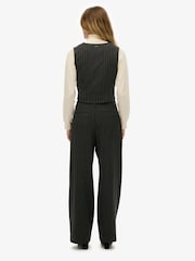Superdry Black Mid Rise Pinstripe Trousers - Image 2 of 8