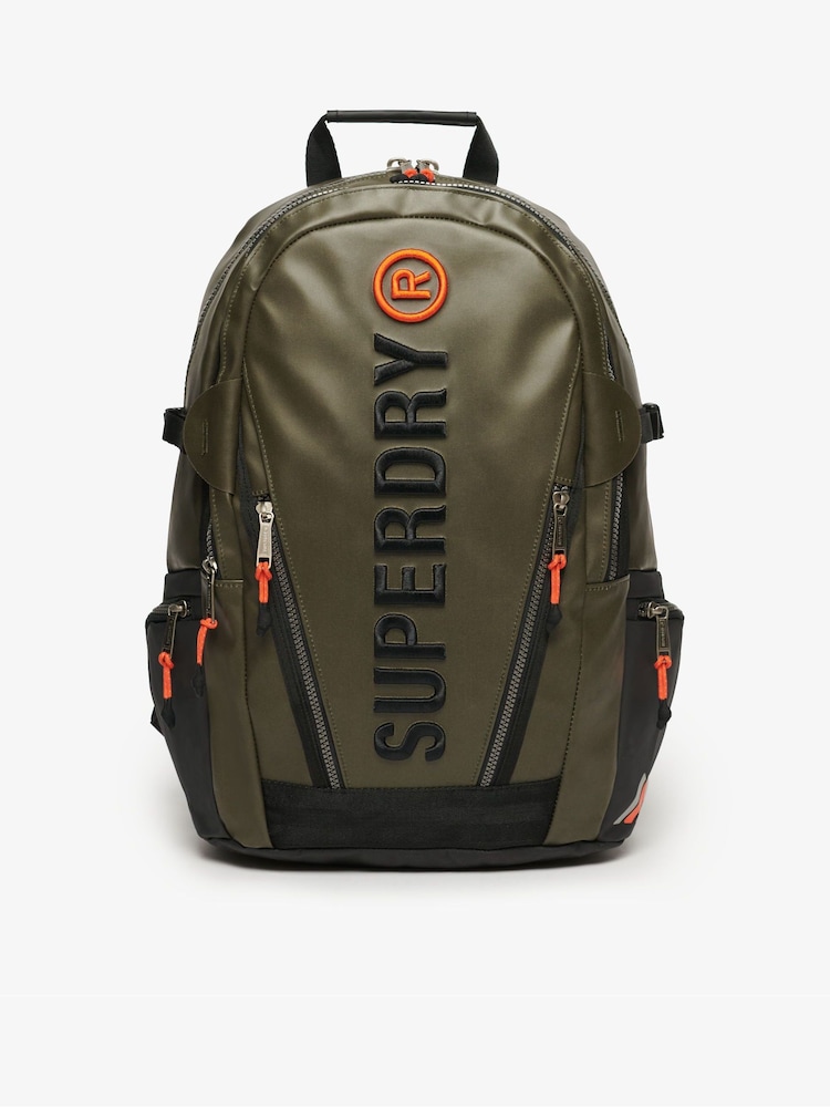 SUPERDRY Green SUPERDRY Tarp Embroidered Rucksack - Image 2 of 8